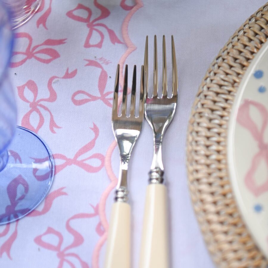 eurean White Ivory Cutlery Set – 5-Piece Elegant Flatware Collection - Image 11
