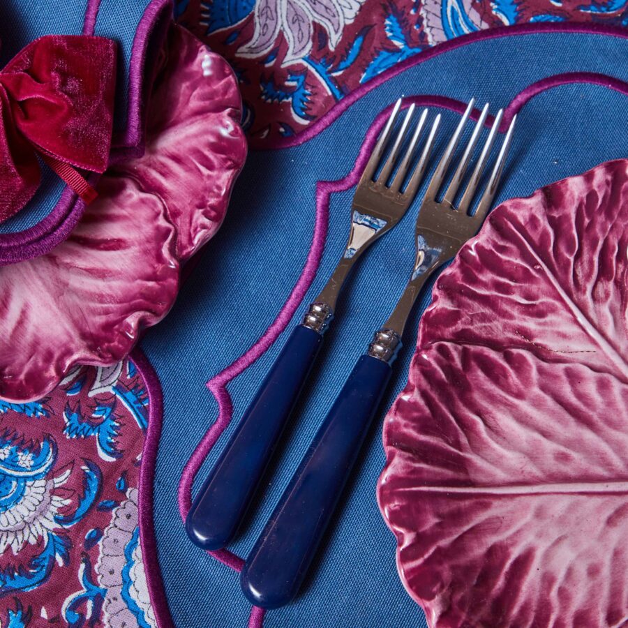 eurean Navy Cutlery Set – 5-Piece Stylish Flatware Collection - Image 6