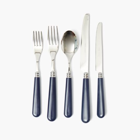 eurean Navy Cutlery Set – 5-Piece Stylish Flatware Collection