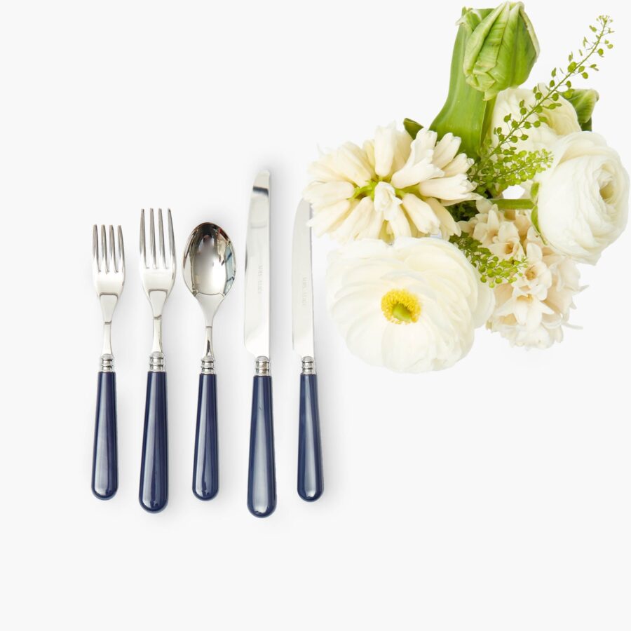 eurean Navy Cutlery Set – 5-Piece Stylish Flatware Collection - Image 15