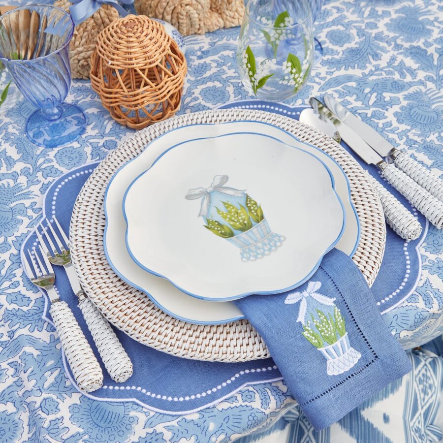eurean White Rattan Cutlery Set – 5-Piece Stylish Flatware Collection - Image 11