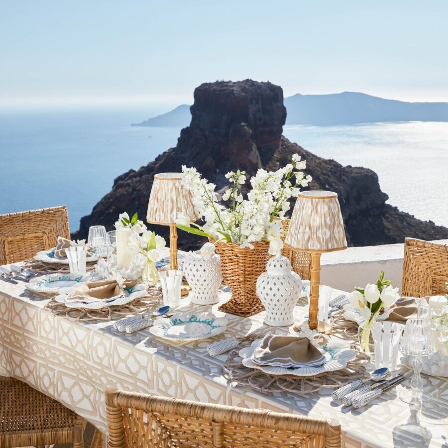 eurean White Rattan Cutlery Set – 5-Piece Stylish Flatware Collection - Image 3