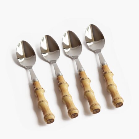 eurean Bamboo Teaspoon Set – 4-Piece Eco-Friendly Tea Spoons