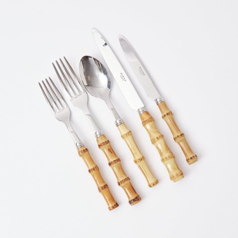 eurean Bamboo Cutlery Set – 5-Piece Eco-Friendly Flatware Collection - Image 18