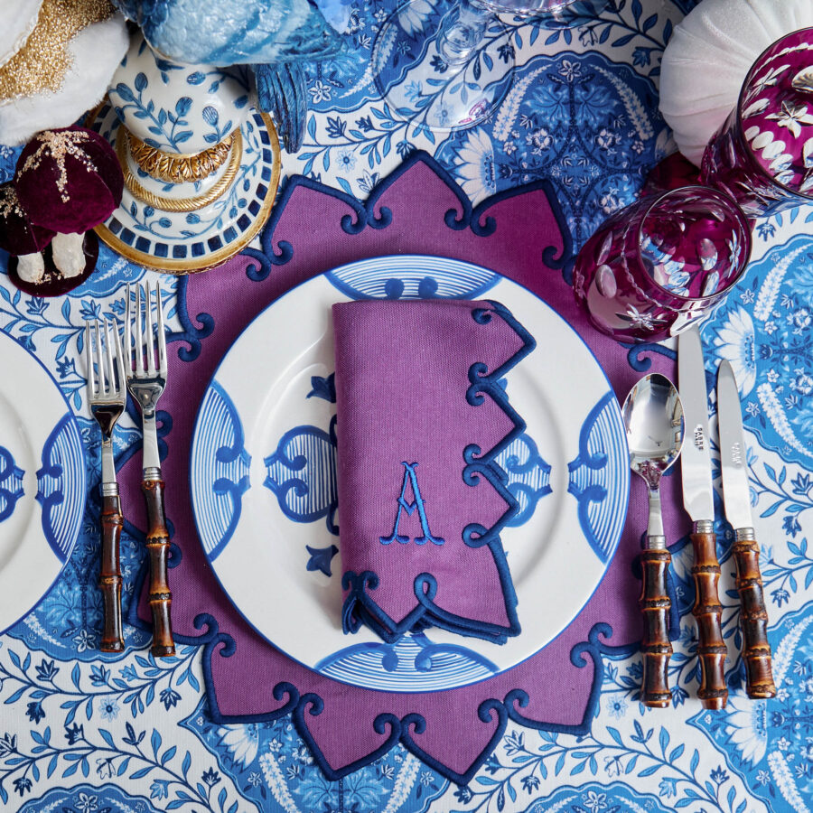 eurean Blue Quatrefoil Dinner & Starter Plates – 8-Piece Elegant Tableware Set - Image 8