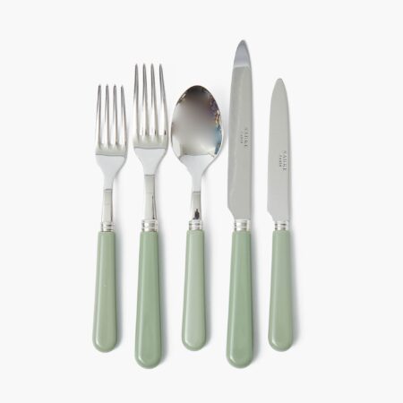 eurean Sage Green Cutlery Set – 5-Piece Stylish Flatware