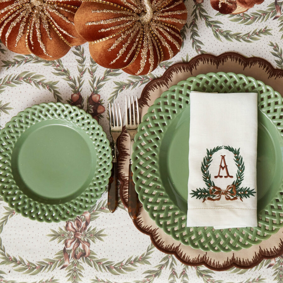 eurean Sage Basketweave Starter Plates – 4-Piece Textured Tableware Set - Image 9