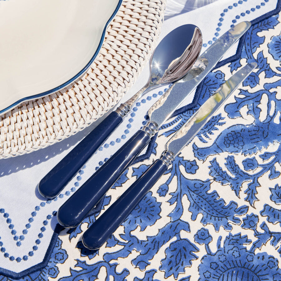 eurean Navy Cutlery Set – 5-Piece Stylish Flatware Collection - Image 8
