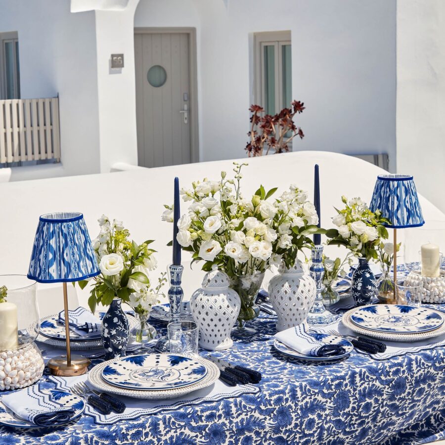 eurean Navy Rattan Cutlery Set – 5-Piece Flatware with Natural Texture - Image 3