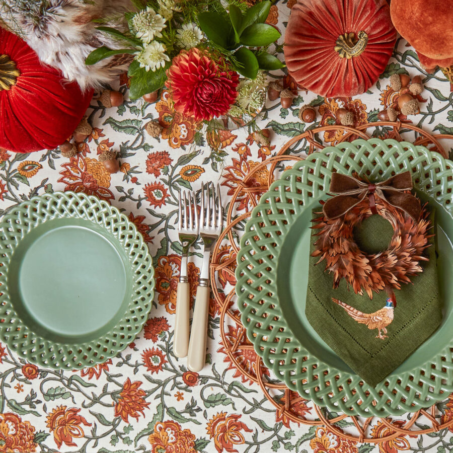 eurean Sage Basketweave Starter Plates – 4-Piece Textured Tableware Set - Image 2