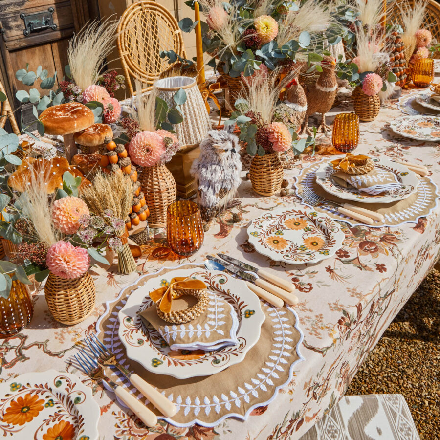 eurean Autumn Flowers Dinner Plates – 4-Piece Seasonal Tableware Set - Image 7