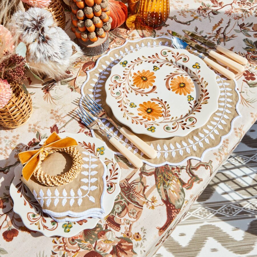 eurean Autumn Flowers Dinner Plates – 4-Piece Seasonal Tableware Set - Image 8