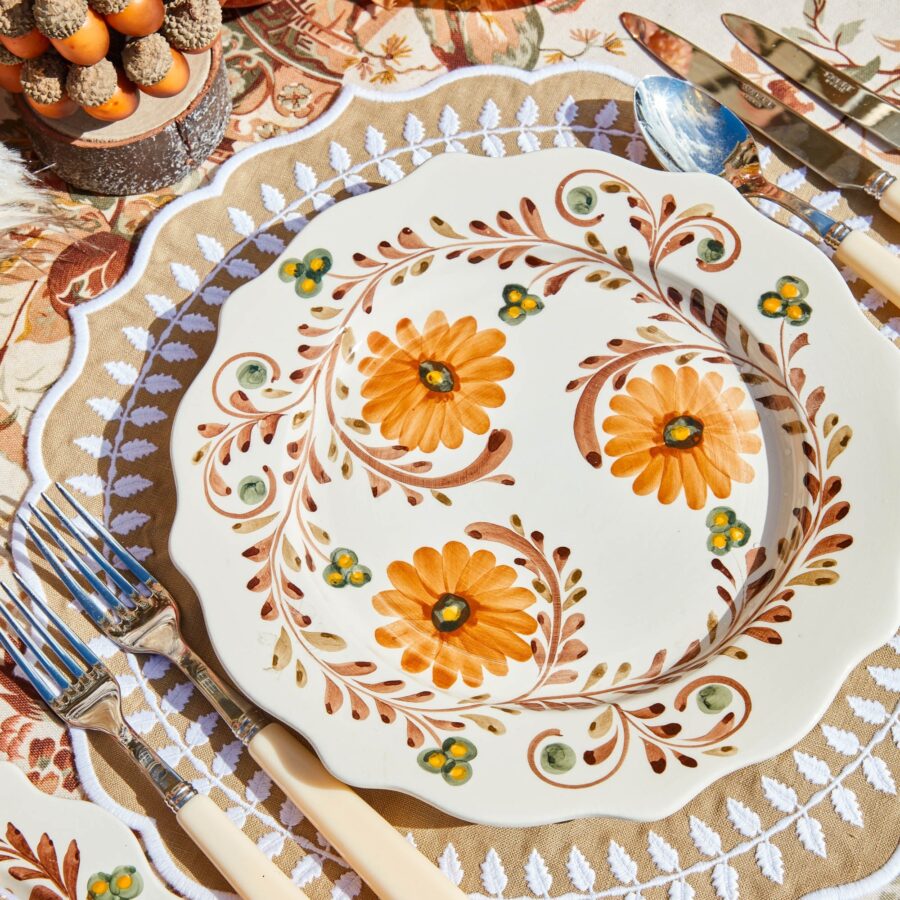 eurean Autumn Flowers Dinner Plates – 4-Piece Seasonal Tableware Set - Image 5
