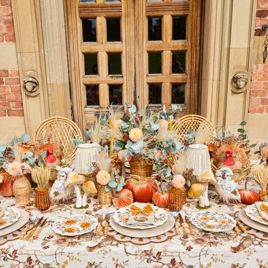 eurean Autumn Flowers Dinner & Starter Plates – 8-Piece Floral Tableware Set - Image 7