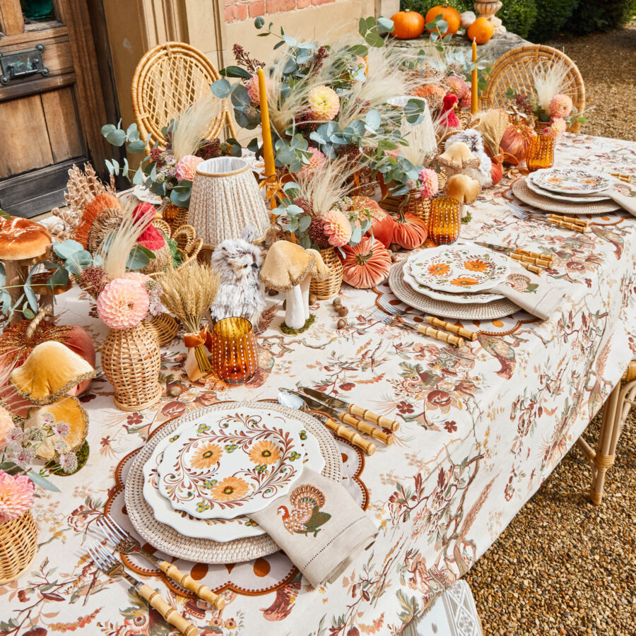eurean Autumn Flowers Dinner & Starter Plates – 8-Piece Floral Tableware Set - Image 9