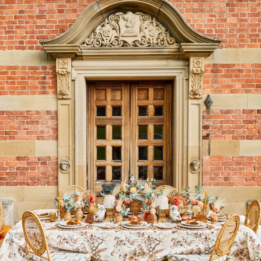 eurean Autumn Flowers Dinner & Starter Plates – 8-Piece Floral Tableware Set - Image 10