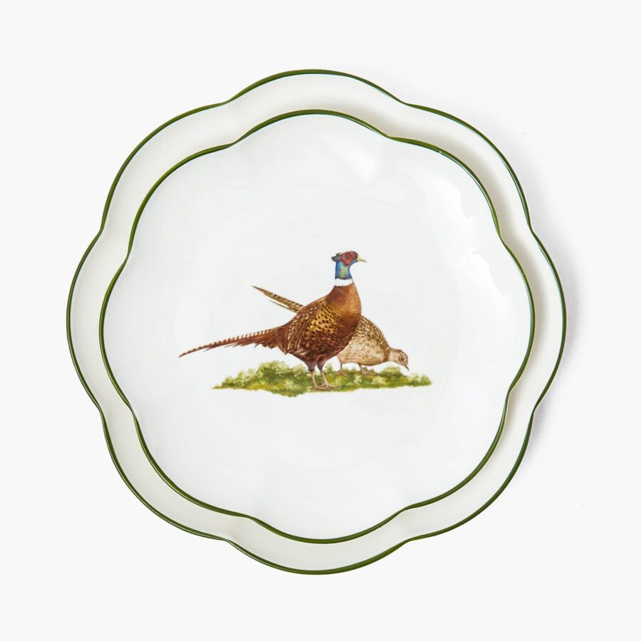eurean Scalloped Pheasant Dinner & Starter Plates – 8-Piece Elegant Tableware Set - Image 7