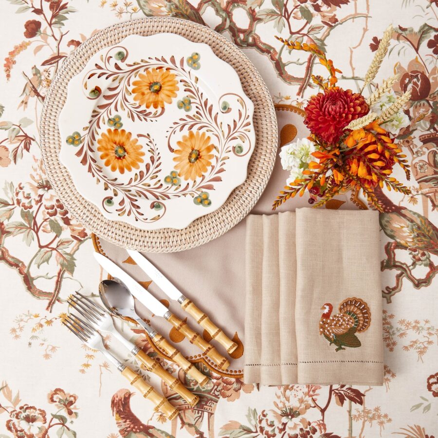 eurean Autumn Flowers Dinner Plates – 4-Piece Seasonal Tableware Set - Image 9