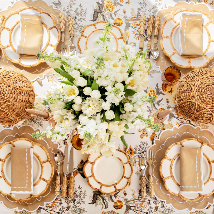 eurean Rattan Cutlery Set – 5-Piece Natural Flatware Collection - Image 2