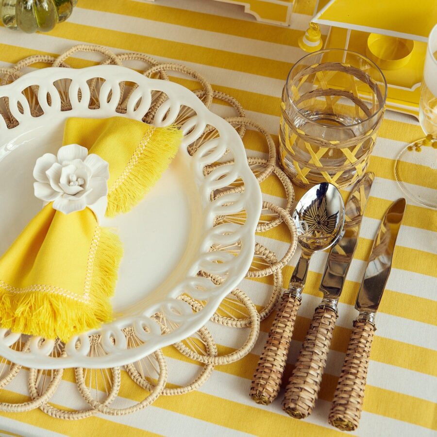 eurean Rattan Cutlery Set – 5-Piece Natural Flatware Collection - Image 12